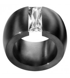 Anillo COMA BAGUETTE 15 MM BLACK