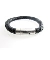 Pulsera Masculina "Nile" Cuero Negro