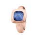 Ring Rose steel with hydro quartz
