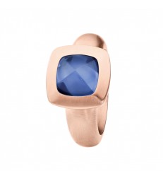 Ring Rose steel with hydro quartz