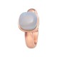 Ring with chalcedony