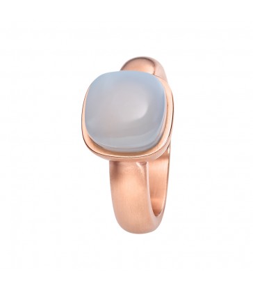 Anillo con calcedonia