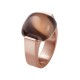 Ring Rose Steel with smoky quartz