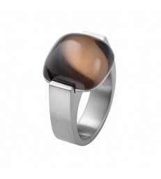 Anillo con cuarzo ahumado
