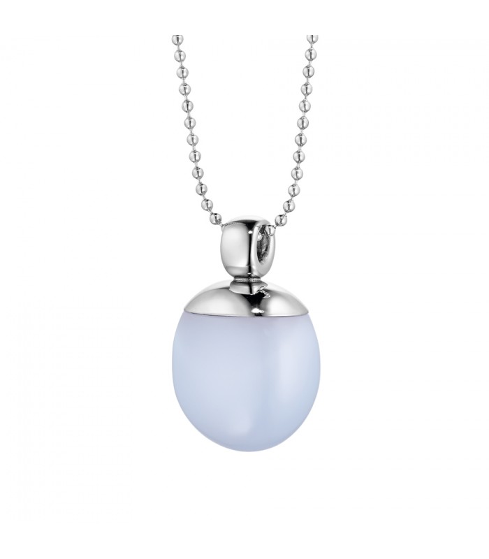 Pendant with chalcedony blue