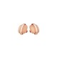 Pendientes Acero rosa con cristal de roca