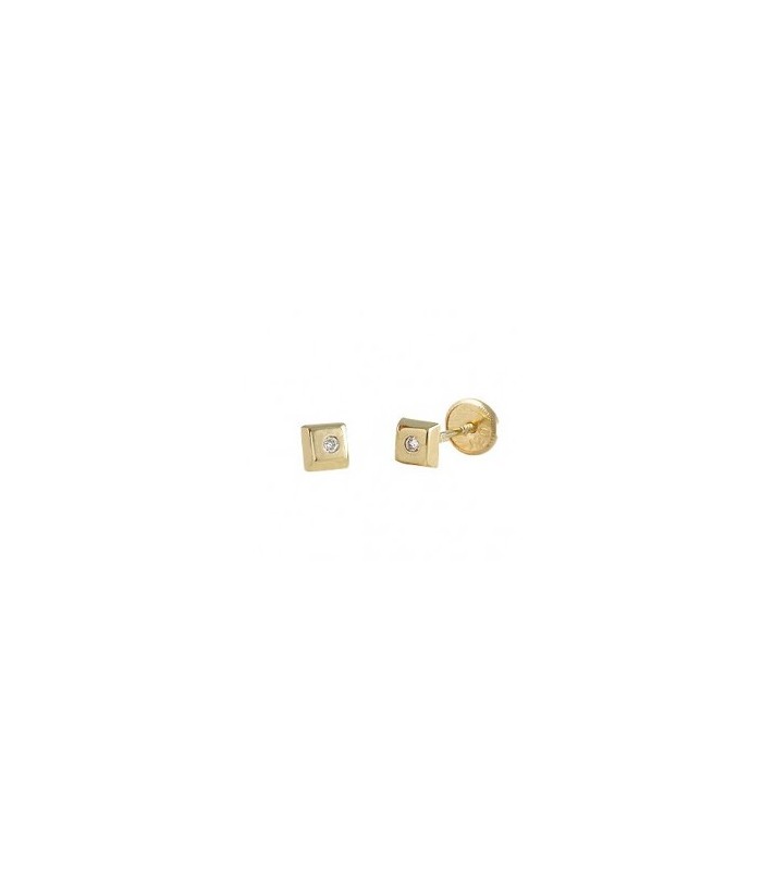 Baby Square Yellow Gold with Diamond