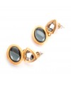 Hematite Cabuchon earrings