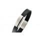 Pulsera Hombre Acero y Caucho