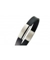 Pulsera Hombre Acero y Caucho