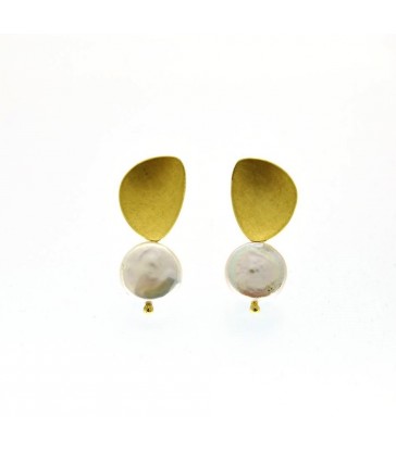Pendientes Oro Perla