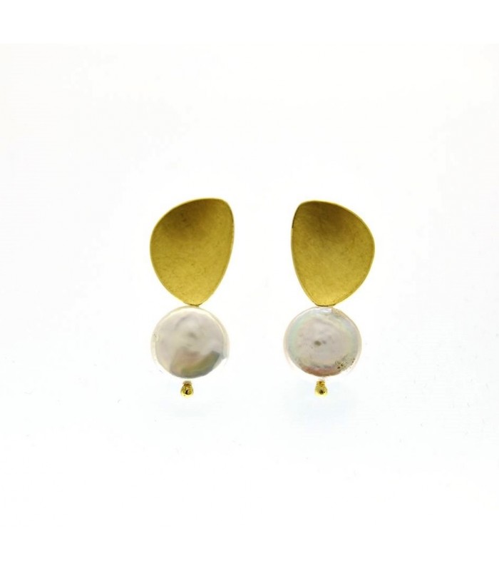 Pendientes Oro Perla