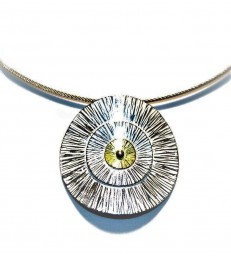 Circles Hammered Necklace