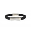 Pulsera Hombre Acero y Caucho