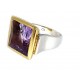 Anillo Amatista Cuadrada