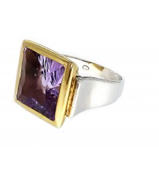 Anillo Amatista Cuadrada