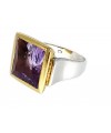 Anillo Amatista Cuadrada