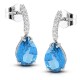 Pendientes Topacio Azul