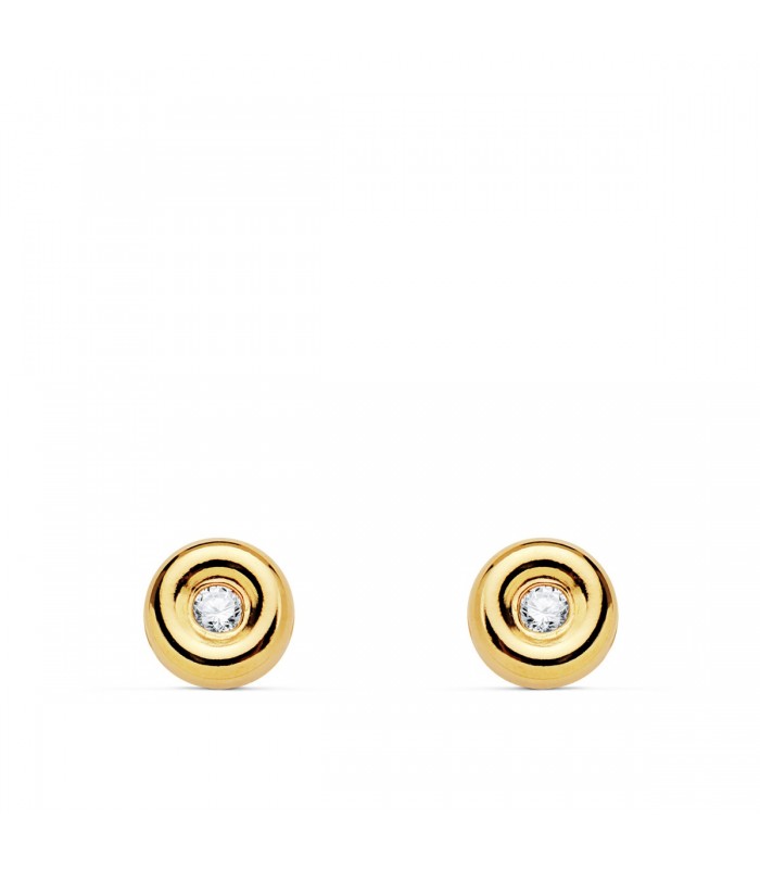 Yellow Gold with Diamond earrings