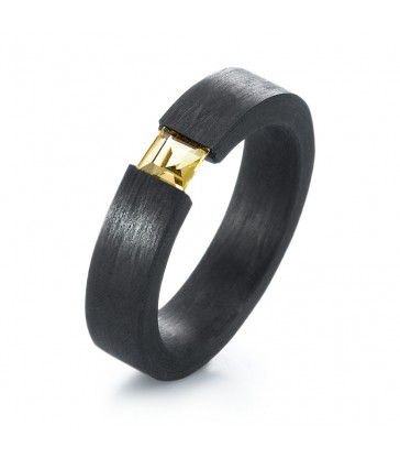 Anillo carbón Citrino Tensión