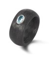 Anillo carbón Topacio