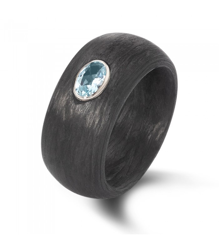 Anillo carbón Topacio