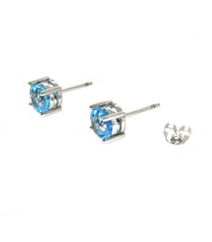 Pendientes Topacio Azul