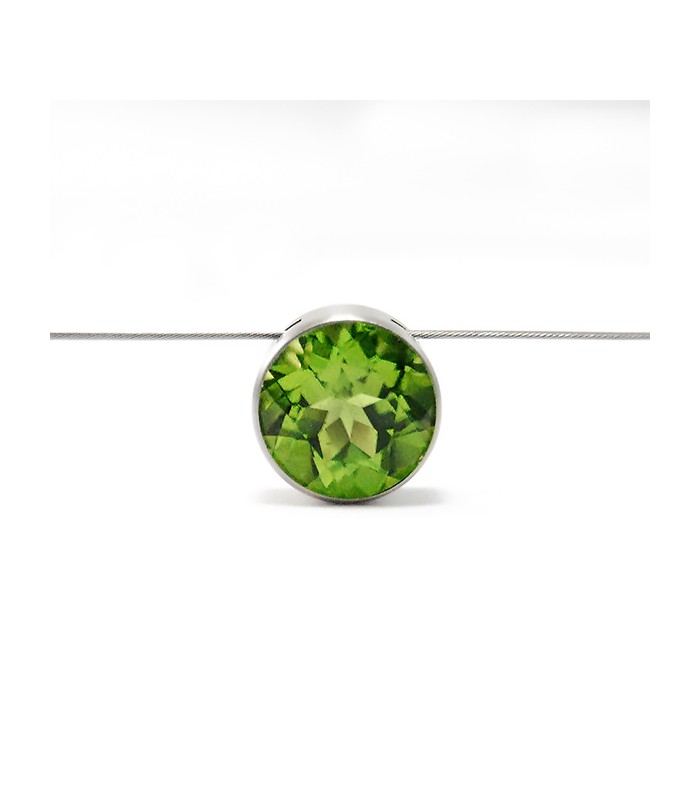 Farbedelstein Collier RAINBOW 10, Edelstahl