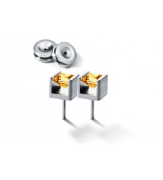 Farbedelsteinohrstecker Cube Citrine