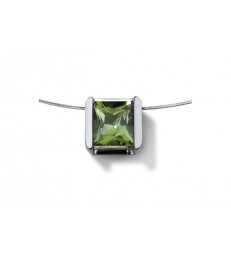Colgante Peridot Cube 5, Edelstahl