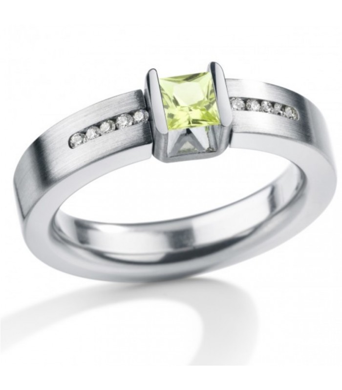Anillo CUBE Peridoto