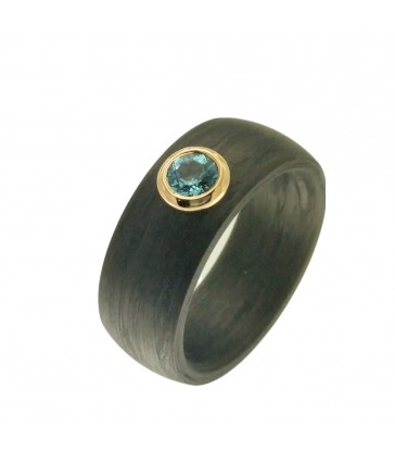 Anillo carbón Topacio Swiss