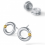 Pendientes citrino Redondo Acero