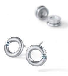 Topaz Earrings Round Steel