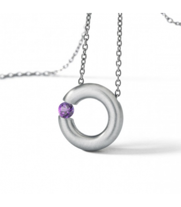 Arracades amatista Rodones Acer