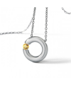 citrin necklace Round Steel