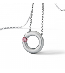 Rhodolita necklace Round Steel