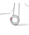 Rhodolita necklace Round Steel