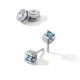 Farbedelsteinohrstecker Cube Topas