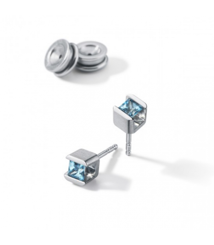 Pendientes Cube Topacio