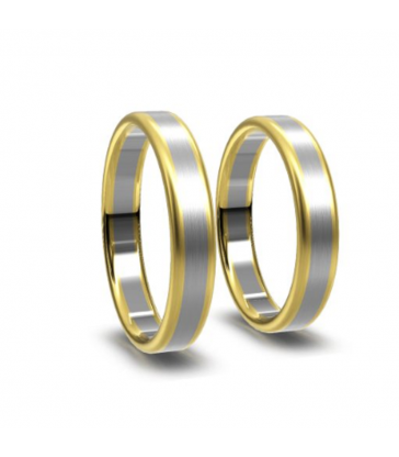 Bicolor wedding rings
