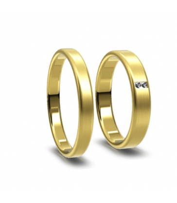 Oval 2 diamonds wedding rings