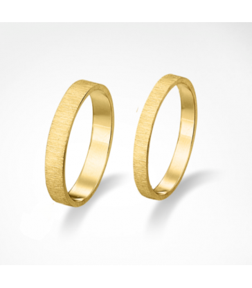 Rectangle wedding rings