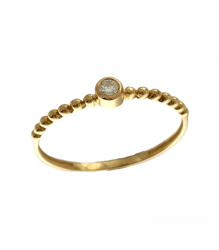 Anillo Solitario Bolitas