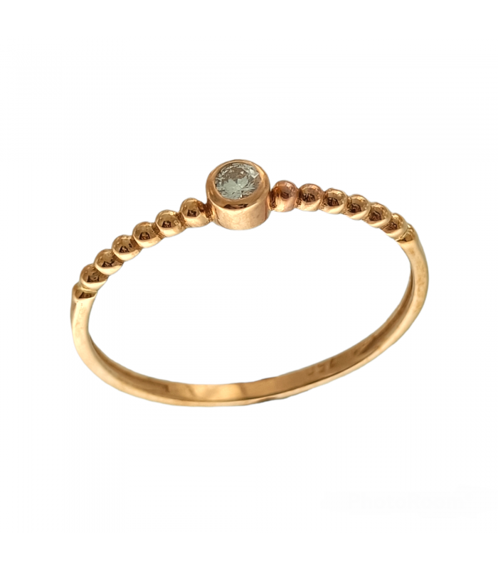 Anillo Solitario Bolitas
