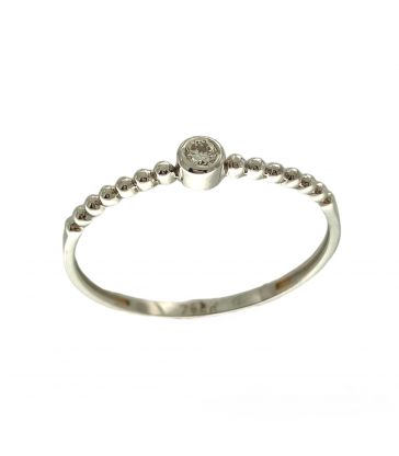 Anillo Solitario Bolitas
