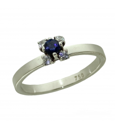 Saphire and Diamonds ring