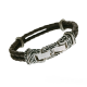 Pulsera Masculina Acero y Cuero