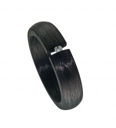 Anillo carbón Diamante Tensión