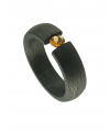 Carbon ring tension Gold Citrin